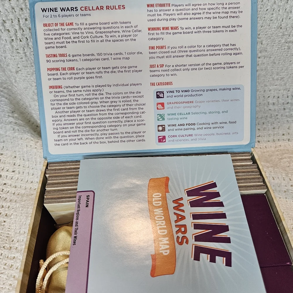 Wine Wars Trivia Game Card Game - Picture 4 of 16